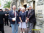 Retired Chairman Bill, with his wife Audrie and my hubby / alter ego Ray propping up the wall, after the National Army Day service 28.6.09