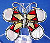 huge native american butterfly sterling MOP inlay ring signed Eyoy