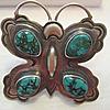 huge sterling turquoise butterfly ring by dean sandoval navajo